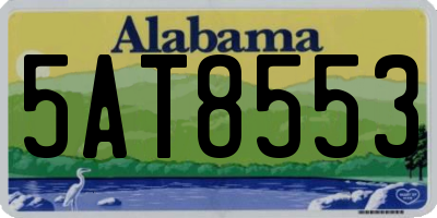 AL license plate 5AT8553