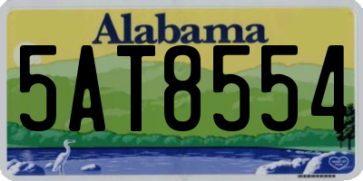 AL license plate 5AT8554