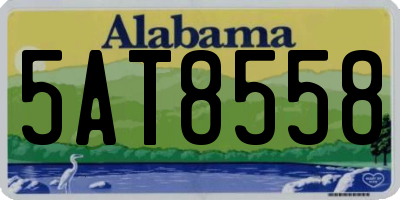 AL license plate 5AT8558