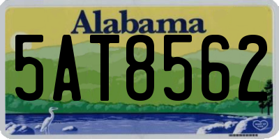 AL license plate 5AT8562