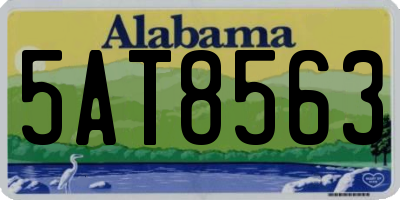AL license plate 5AT8563
