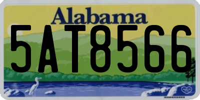 AL license plate 5AT8566