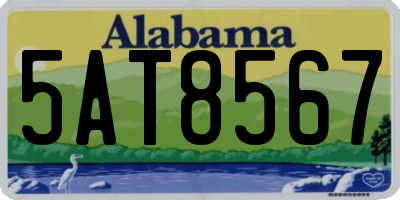 AL license plate 5AT8567