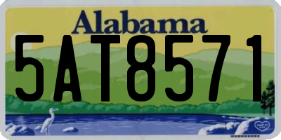 AL license plate 5AT8571