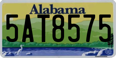AL license plate 5AT8575