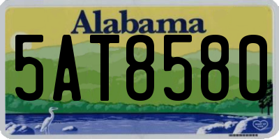 AL license plate 5AT8580