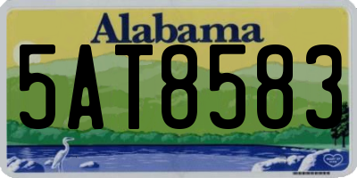 AL license plate 5AT8583