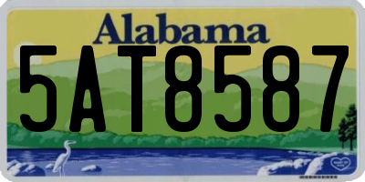 AL license plate 5AT8587