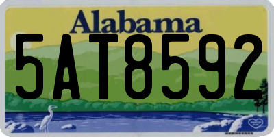 AL license plate 5AT8592