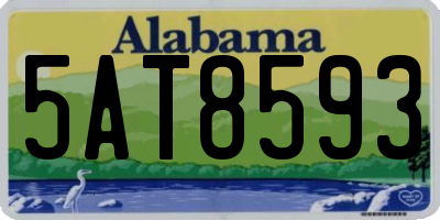 AL license plate 5AT8593