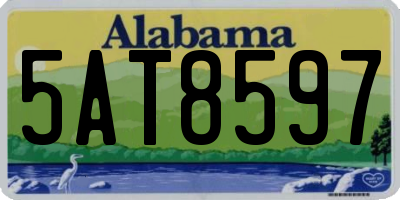 AL license plate 5AT8597
