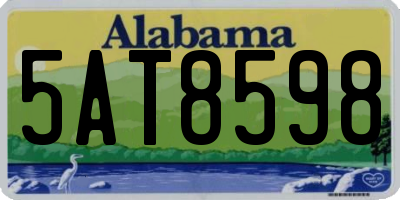 AL license plate 5AT8598