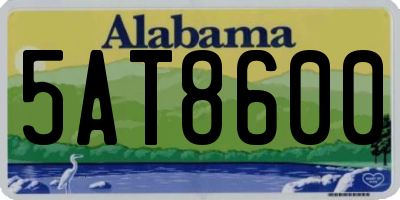 AL license plate 5AT8600
