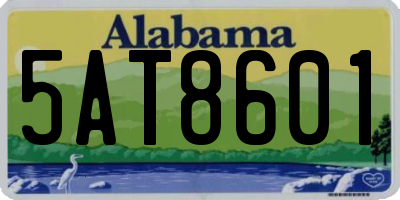 AL license plate 5AT8601