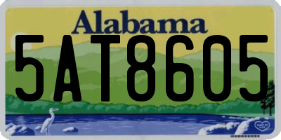 AL license plate 5AT8605