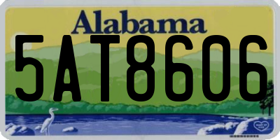 AL license plate 5AT8606