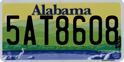 AL license plate 5AT8608