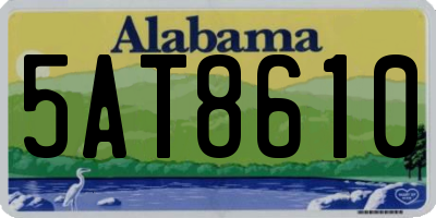 AL license plate 5AT8610