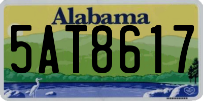 AL license plate 5AT8617