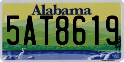 AL license plate 5AT8619