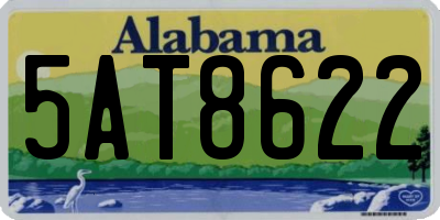 AL license plate 5AT8622