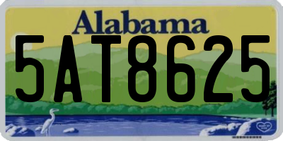 AL license plate 5AT8625