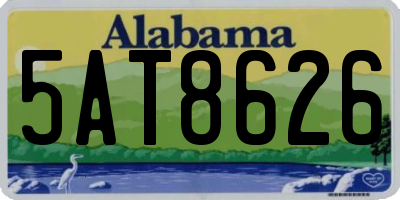 AL license plate 5AT8626