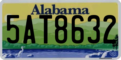 AL license plate 5AT8632