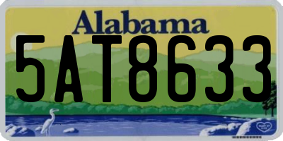 AL license plate 5AT8633