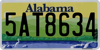 AL license plate 5AT8634