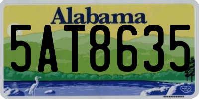 AL license plate 5AT8635