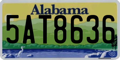 AL license plate 5AT8636