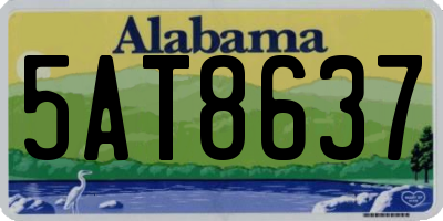 AL license plate 5AT8637