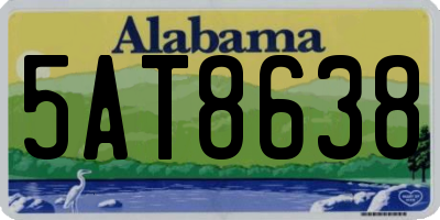 AL license plate 5AT8638