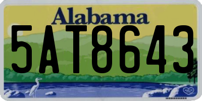 AL license plate 5AT8643