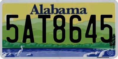 AL license plate 5AT8645