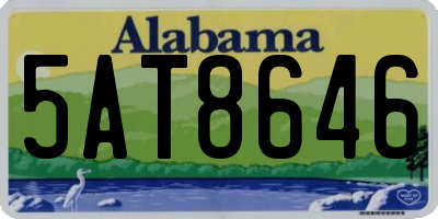 AL license plate 5AT8646