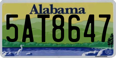 AL license plate 5AT8647