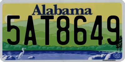 AL license plate 5AT8649