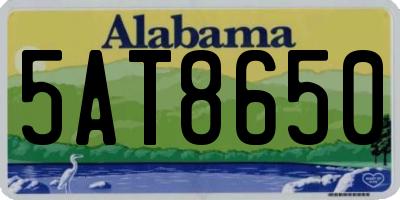 AL license plate 5AT8650
