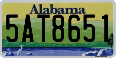 AL license plate 5AT8651