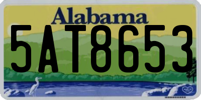 AL license plate 5AT8653