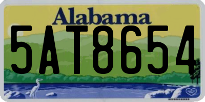 AL license plate 5AT8654