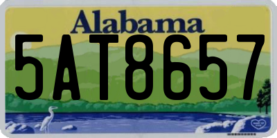 AL license plate 5AT8657