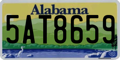 AL license plate 5AT8659