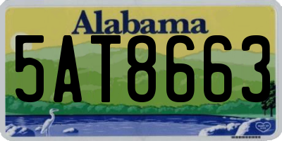 AL license plate 5AT8663