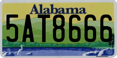 AL license plate 5AT8666