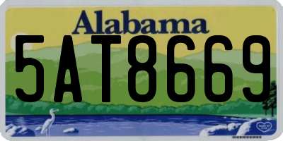 AL license plate 5AT8669