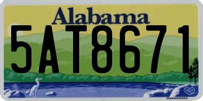 AL license plate 5AT8671