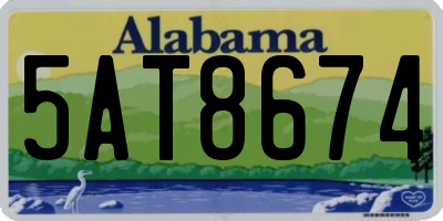 AL license plate 5AT8674